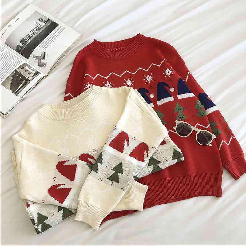 Auutmn Winter Christmas Argyle Sweater Women Harajuku Loose Oversize Red Pullover Tops Woman Long Sleeved Knitted Sweaters 210602
Auutmn Winter Christmas Argyle Sweater Women Harajuku Loose Oversize Red Pullover Tops Woman Long Sleeved Knitted Sweaters 210602