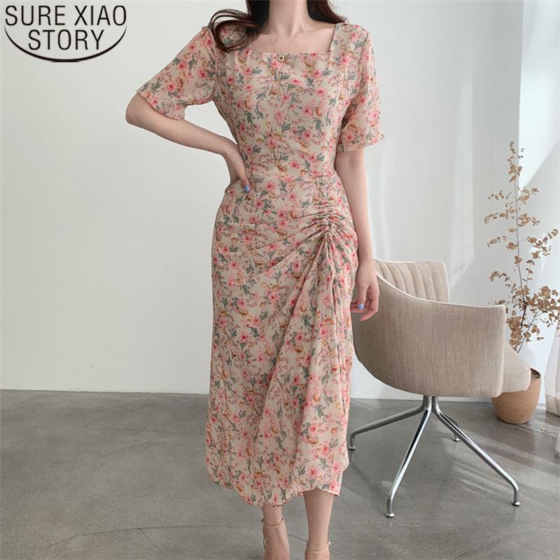 Casual Dresses Korean Chic Elegant Square Collar Floral Print Dress Women Summer Plus Size All Match Pleated Waist Thin Vestidos 14536, Black;gray
Casual Dresses Korean Chic Elegant Square Collar Floral Print Dress Women Summer Plus Size All Match Pleated Waist Thin Vestidos 14536, Black;gray