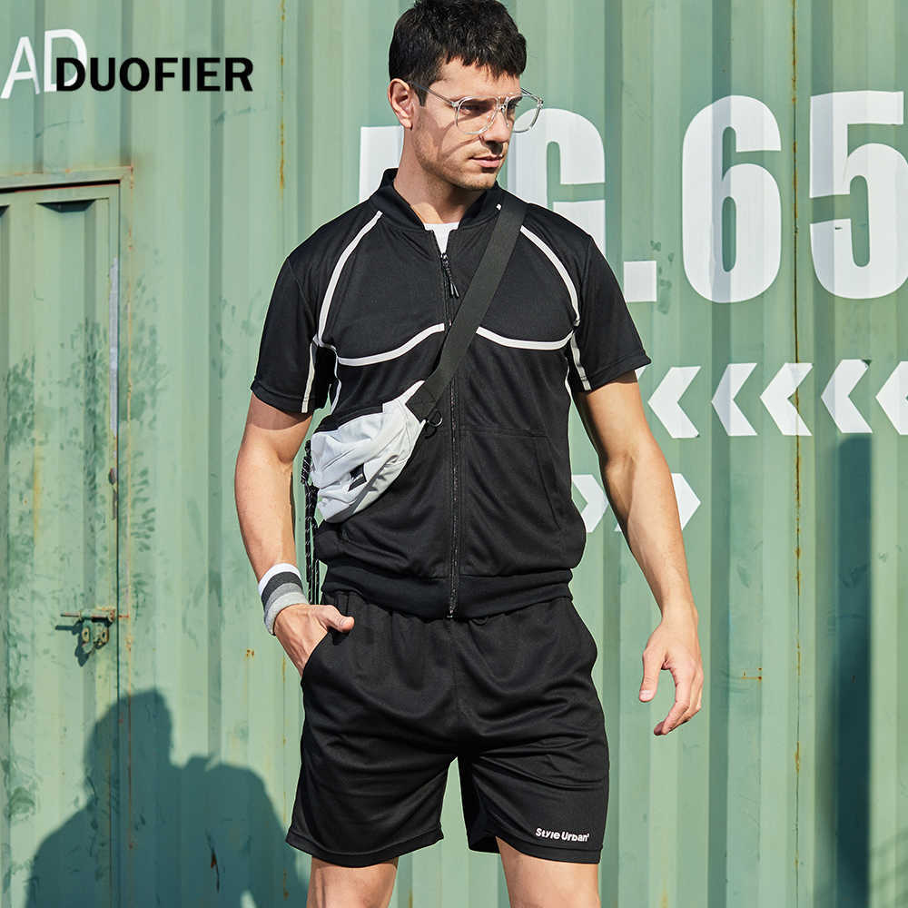 Breathable Casual Suit Men Summer Zipper Fitness Drying Climbing Sleeve Sport Set Mens Running Comfortable Spring Male 210603, Tz86black
Breathable Casual Suit Men Summer Zipper Fitness Drying Climbing Sleeve Sport Set Mens Running Comfortable Spring Male 210603, Tz86black