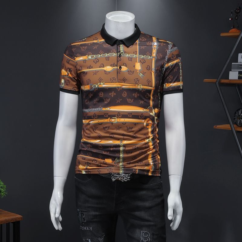 Luxury Black Gold Men Short Sleeve Fashion High Quality Lapel Trend 2021 New Printed Polo Shirt Pajk, Coffee
Luxury Black Gold Men Short Sleeve Fashion High Quality Lapel Trend 2021 New Printed Polo Shirt Pajk, Coffee