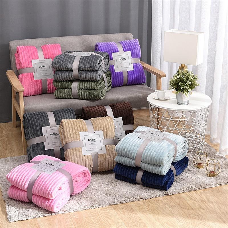 Solid Striped Throw Blanket Flannel Fleece Super Soft Blankets Winter Warm Fluffy Bed Linen Bedspread For Sofa Bedroom Decor Home Textiles
Solid Striped Throw Blanket Flannel Fleece Super Soft Blankets Winter Warm Fluffy Bed Linen Bedspread For Sofa Bedroom Decor Home Textiles