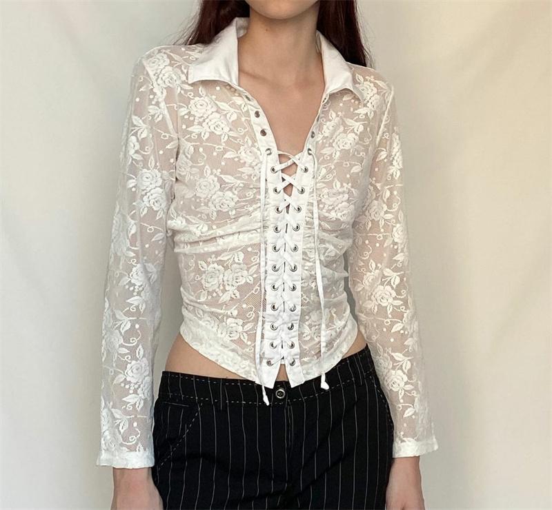 Women's Blouses & Shirts Hirigin Retro Rose Pattern Y2k Fairycore Grunge Cute Tie Up Lace Crop Tops Elegant Full Sleeve Cardigans Women, White
Women's Blouses & Shirts Hirigin Retro Rose Pattern Y2k Fairycore Grunge Cute Tie Up Lace Crop Tops Elegant Full Sleeve Cardigans Women, White