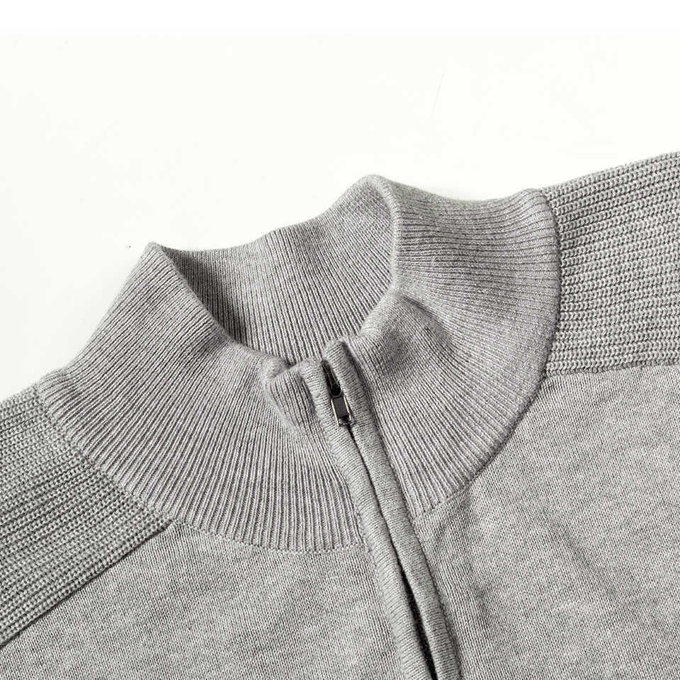 Luulla Men Spring Casual Cotton Turtleneck Sweaters Pullover Men Autumn Fashion Knitted Zip Sweater Jacket Men Collection 211018