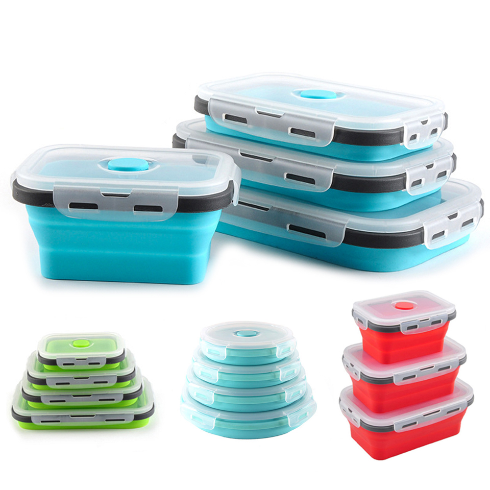 Food Storage Containers With ids Siicone Coapsibe BPA Free unch Fruit Saad Box Set reezer Microwavabe
Food Storage Containers With ids Siicone Coapsibe BPA Free unch Fruit Saad Box Set reezer Microwavabe