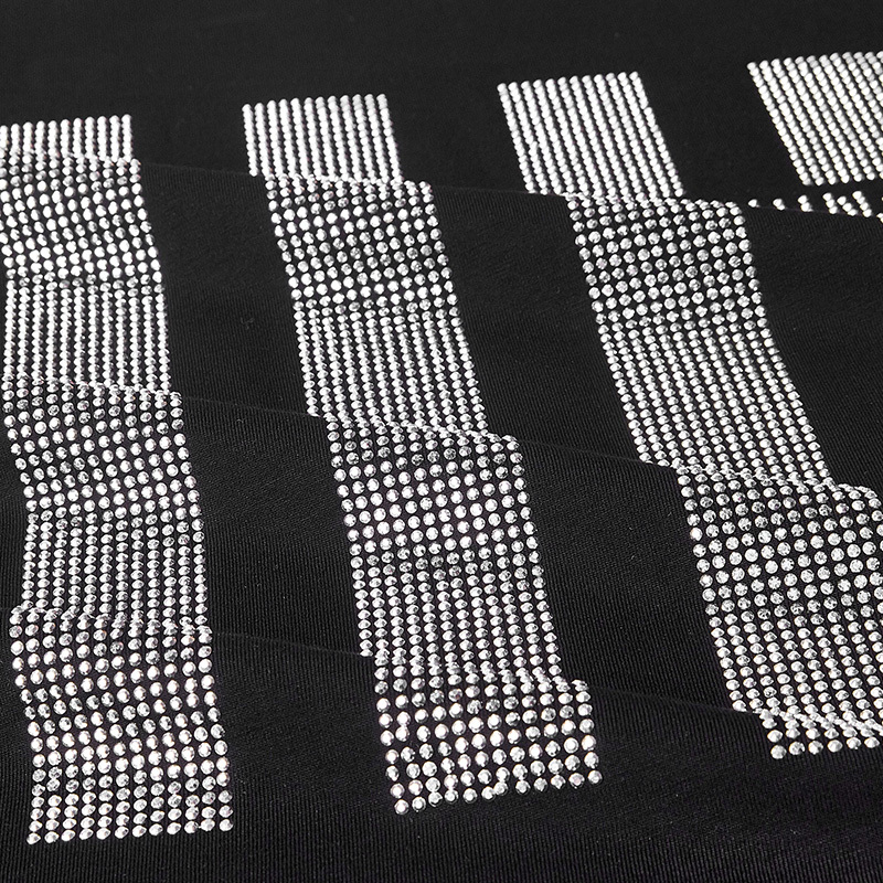 Short sleeve T-shirt women Summer clothes New fashion Hot drilling printing loose cotton Bottoming shirt Pullovers female 210306