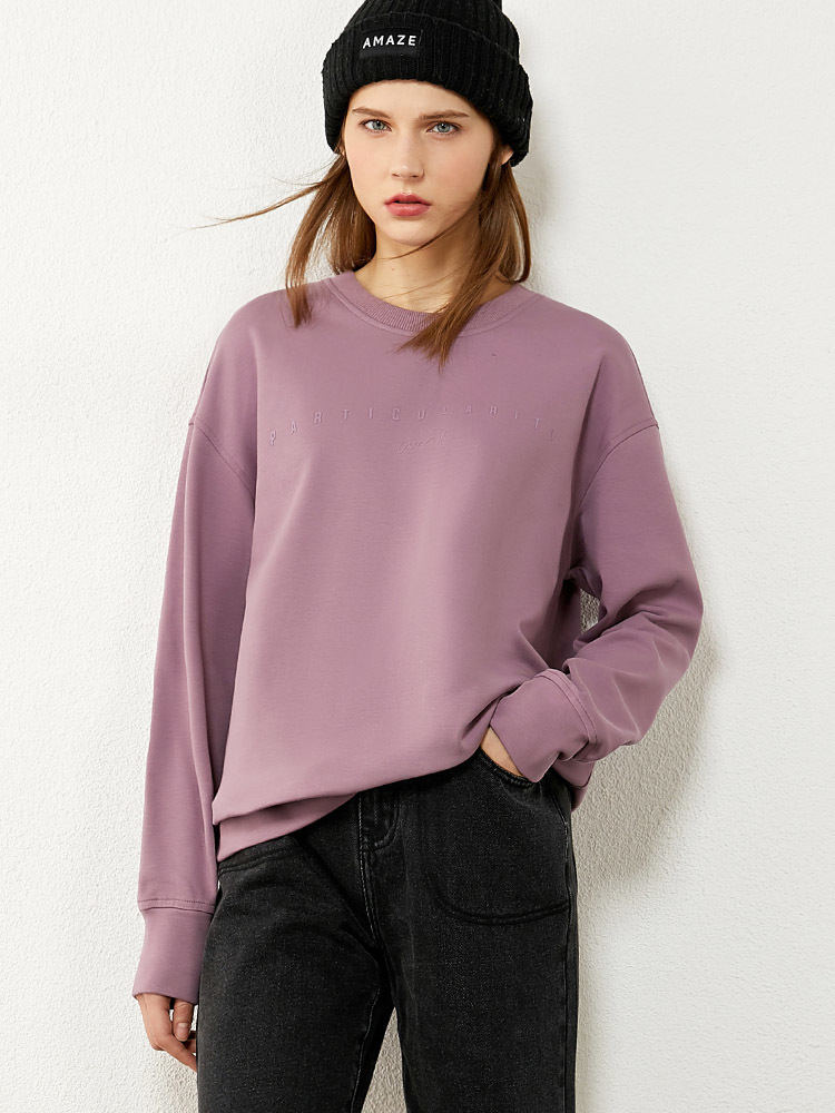 Amii Minimalism Winter Hoodies For Women Fashion Letter Embroidery Fleece Thick Sweatshirt Women Pullover Tops 12060096 201112