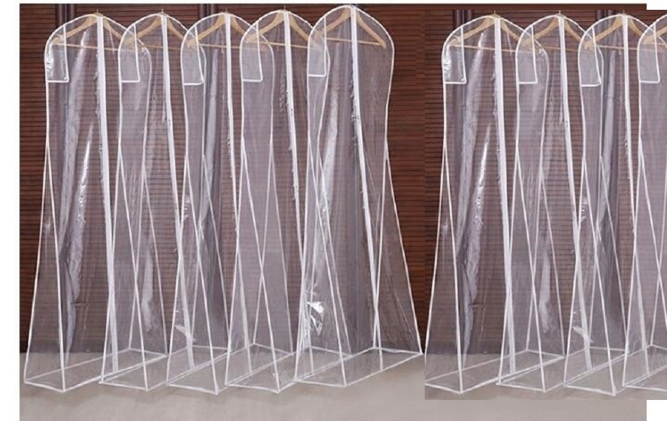 Wedding Accessories Dress Cover Gown Bags White Dust Bag Long Garment Cover Travel Storage Dust Covers
