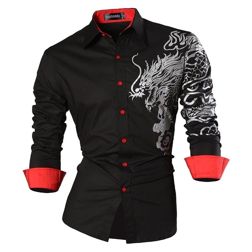 Sportrendy Men's Shirt Dress Casual Long Sleeve Slim Fit Fashion Dragon Stylish JZS041 210721, Jzs041-black
Sportrendy Men's Shirt Dress Casual Long Sleeve Slim Fit Fashion Dragon Stylish JZS041 210721, Jzs041-black