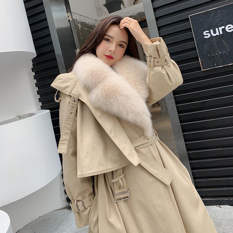 Women's Fur & Faux Extra Long Parka Coat Detachable Rex Liner Collar Women Winter Warm Fashion Padded Gray Blue Jacket With Belt, As shown
Women's Fur & Faux Extra Long Parka Coat Detachable Rex Liner Collar Women Winter Warm Fashion Padded Gray Blue Jacket With Belt, As shown
