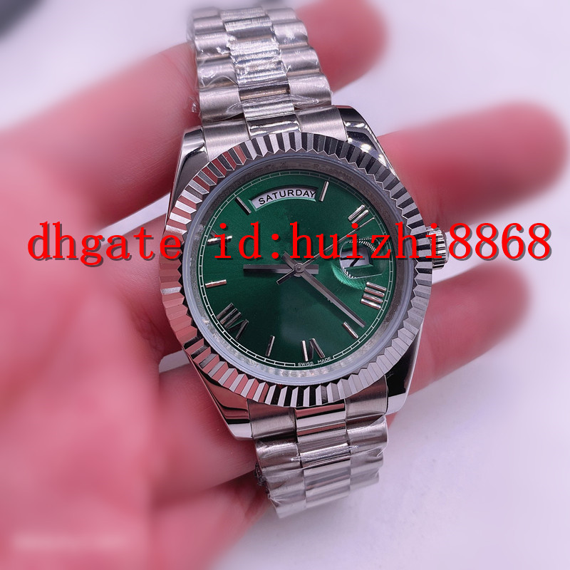 fashion men automatic Self-wind 41mm Rose Gold watch Green dial sapphire glass Stainless steel DAYDATE no battery 2813 sweeping, As picture 
fashion men automatic Self-wind 41mm Rose Gold watch Green dial sapphire glass Stainless steel DAYDATE no battery 2813 sweeping, As picture