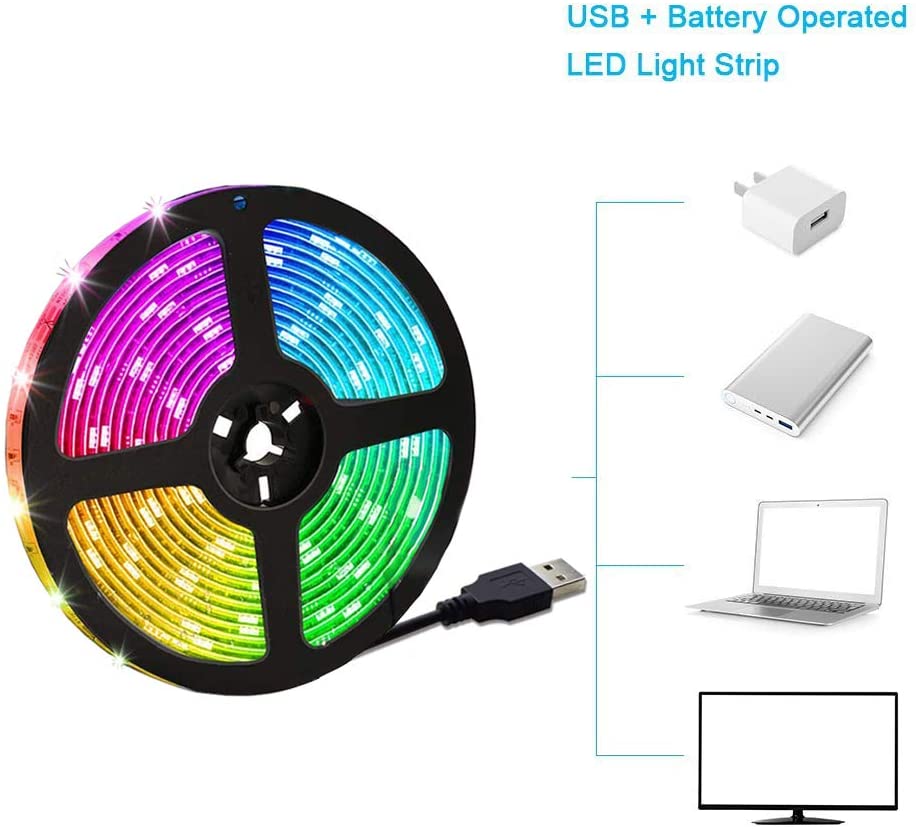 Mingelight TV backlight LED lights strips 2M RGB with remote control 16-color multi-scene mode
Mingelight TV backlight LED lights strips 2M RGB with remote control 16-color multi-scene mode