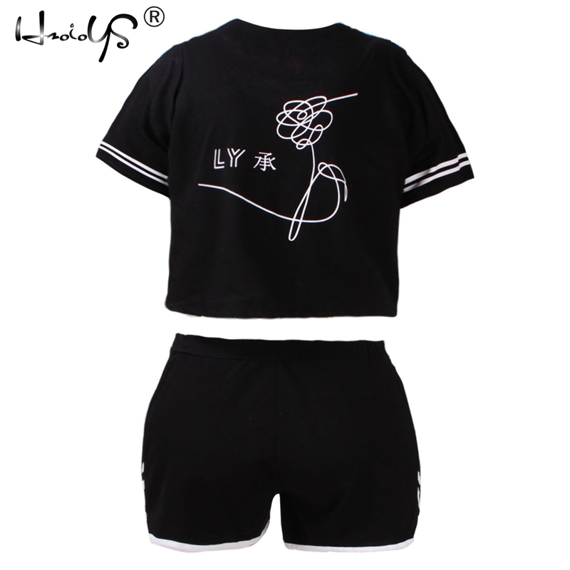 New Style Exposed Navel Pajamas Sets Women Two Piece Pyjamas Sets Summer Sleepwear Short Sleeve Top and Shorts Set Home Clothing 210203