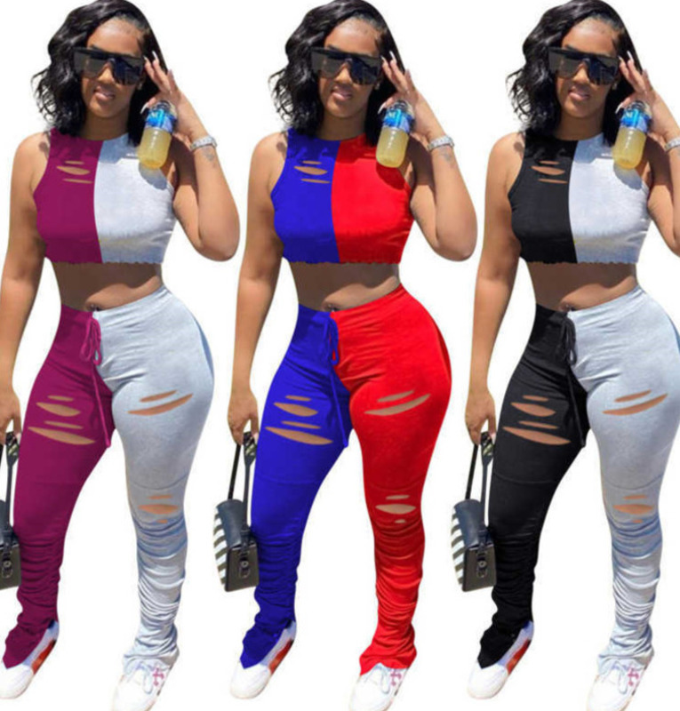 Women Tracksuits Pant Summer Two Piece Shorts Set Fashion Pleated Split Stitching Hole Long Casual Sports Club Designer Sleevele Jogging Suits, White
Women Tracksuits Pant Summer Two Piece Shorts Set Fashion Pleated Split Stitching Hole Long Casual Sports Club Designer Sleevele Jogging Suits, White