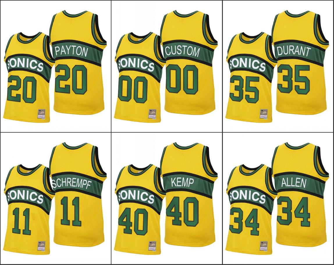 Seattle SuperSonics Men Ray Allen Kevin Durant Shawn Kemp Detlef Schrempf Gary Payton NBA 2020 Reload Classic Custom Jersey, Black;red
Seattle SuperSonics Men Ray Allen Kevin Durant Shawn Kemp Detlef Schrempf Gary Payton NBA 2020 Reload Classic Custom Jersey, Black;red