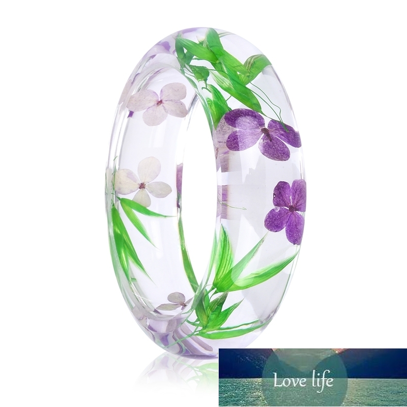 New Dried Flower Resin Bracelet Bangle Real Flower Inside of Bangle Jewelry Best Gifts for Women and Friends Factory price expert design Quality Lates