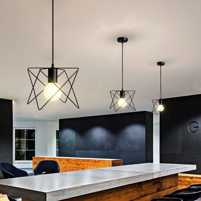 Led pendant lamps iron retro ceiling down light diagonal stars fixture e27 black kitchen home decor PL2125W
Led pendant lamps iron retro ceiling down light diagonal stars fixture e27 black kitchen home decor PL2125W