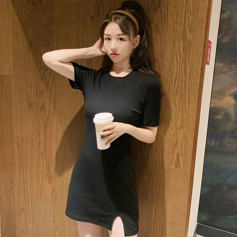 Bodycon T Shirt Dress Women 2021 New Short Sleeve Blakc Dress Casual Streetwear Split Mini Dresses for Women Vestidos, Black;gray
Bodycon T Shirt Dress Women 2021 New Short Sleeve Blakc Dress Casual Streetwear Split Mini Dresses for Women Vestidos, Black;gray