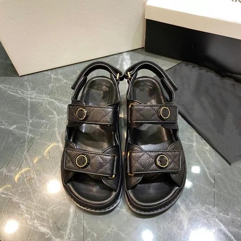 Classic luxury designer ladies flat sandals crystal calfskin open toe pearl buckle casual shoes platform 35-42 size, Black
Classic luxury designer ladies flat sandals crystal calfskin open toe pearl buckle casual shoes platform 35-42 size, Black