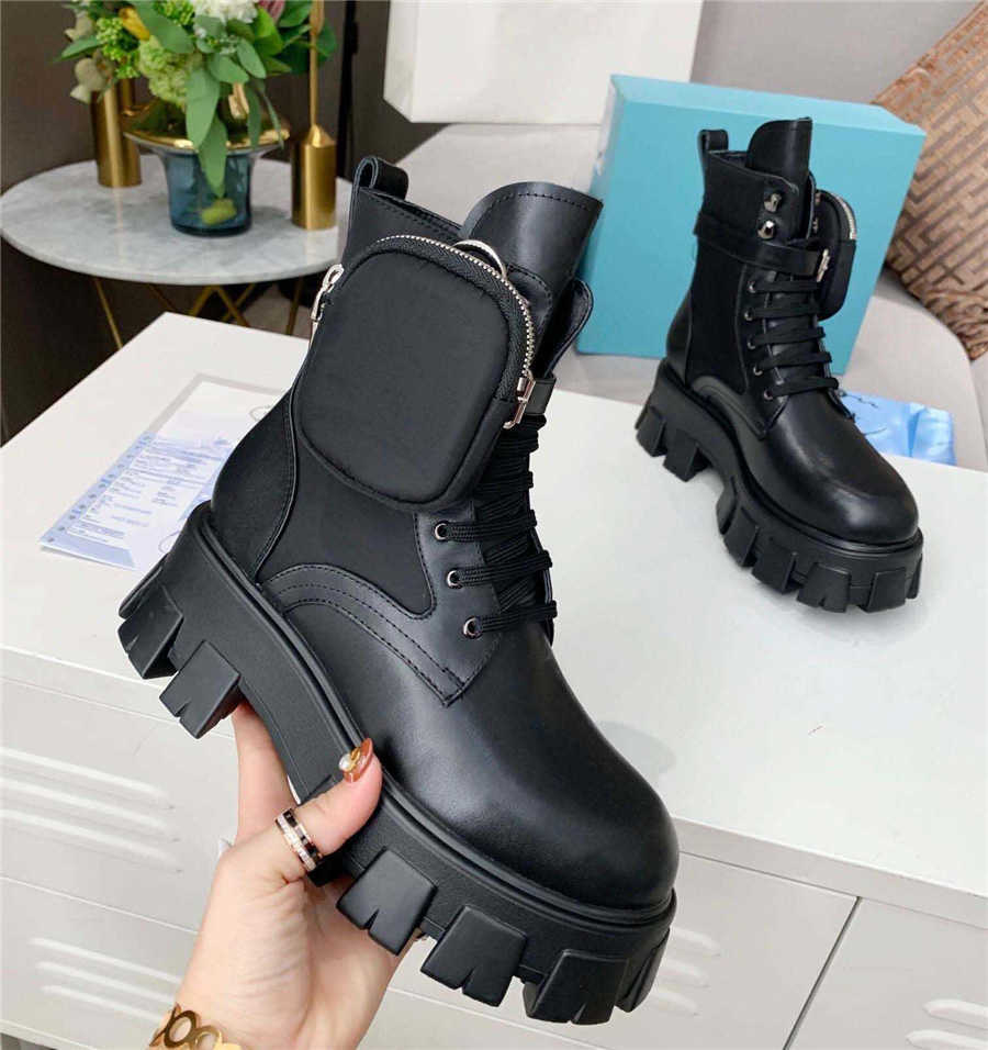 Fashion Women Brushed Rois Boots Top Cowskin Leather Nylon Martin Removable Pouch Black Ladies Outdoor Booties With Dust Bag And Box
Fashion Women Brushed Rois Boots Top Cowskin Leather Nylon Martin Removable Pouch Black Ladies Outdoor Booties With Dust Bag And Box