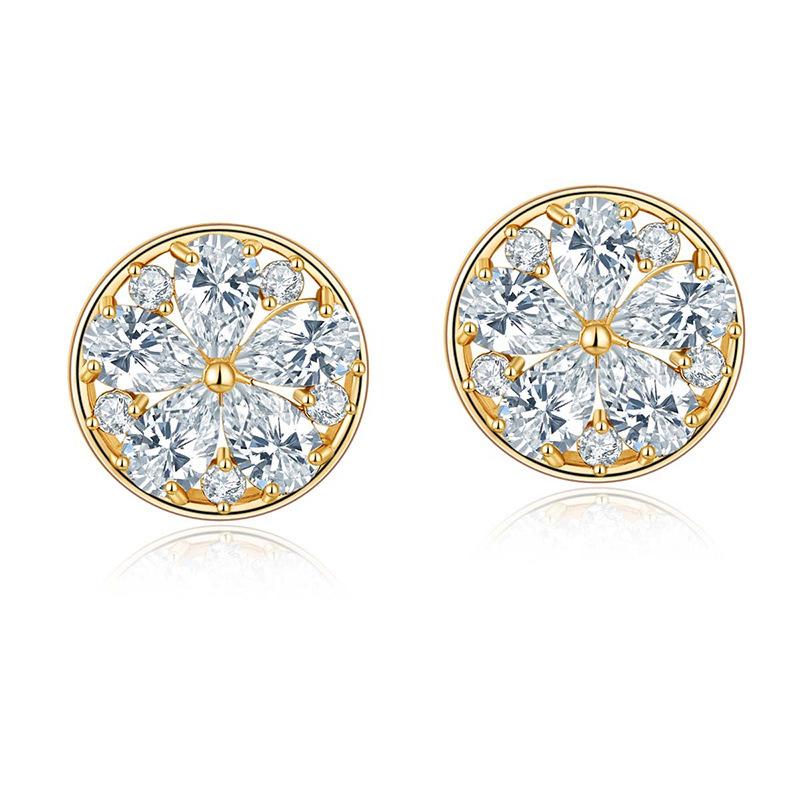 Stud Boutique Gold-plated Zircon Earrings Woman Fashion Jewelry Temperament Girl's Daily Wear
Stud Boutique Gold-plated Zircon Earrings Woman Fashion Jewelry Temperament Girl's Daily Wear