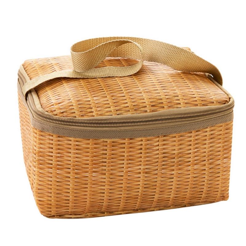 Portable Rattan-like Thickened Insulated Lunch Bag Large Capacity Warm Cooler Tote Bag for Women Kids Men Thermo Case Isotherme
Portable Rattan-like Thickened Insulated Lunch Bag Large Capacity Warm Cooler Tote Bag for Women Kids Men Thermo Case Isotherme