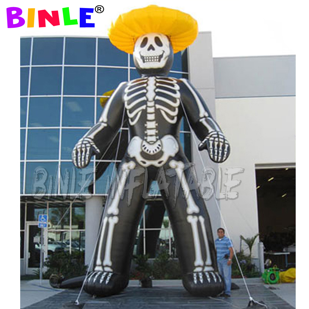 Custom giant outdoor terrible inflatable skeleton ghost black inflatables ghosts figure model for halloween decoration