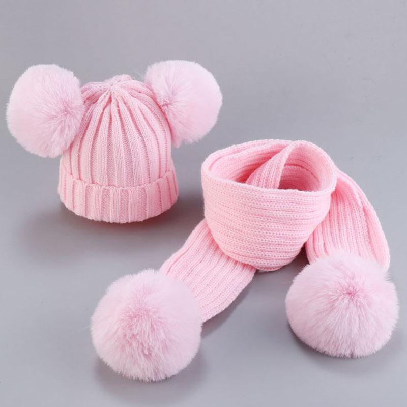 Newborn Baby Girls Boys Winter Warm Knit Hat Scarf Set Furry Balls Pompom Beanies Cap Windproof Thickened Neckerchief, White
Newborn Baby Girls Boys Winter Warm Knit Hat Scarf Set Furry Balls Pompom Beanies Cap Windproof Thickened Neckerchief, White