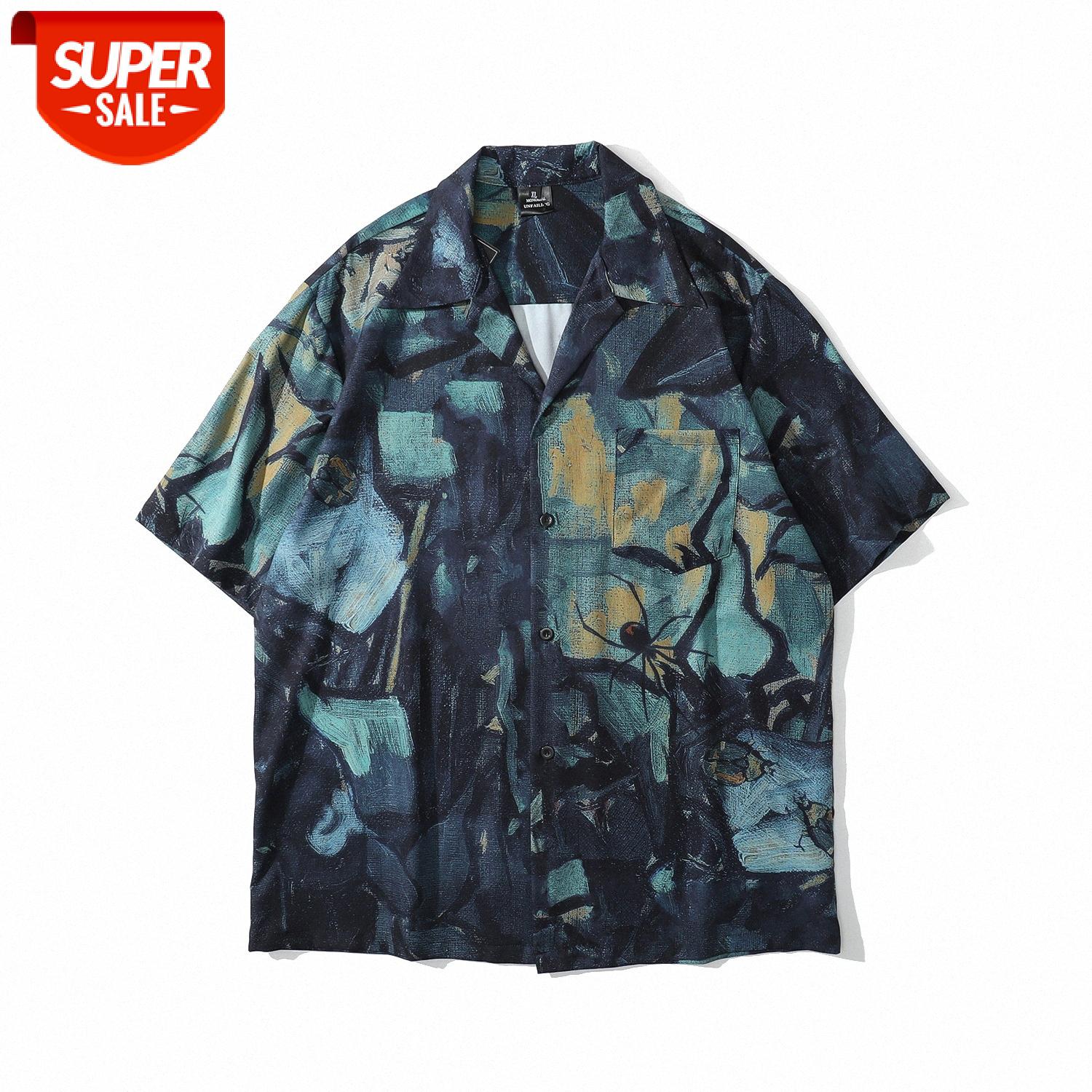Hip-hop retro oil painting print short-sleeved shirt male loose bf casual couple lapel jacket #9m73, White;black
Hip-hop retro oil painting print short-sleeved shirt male loose bf casual couple lapel jacket #9m73, White;black