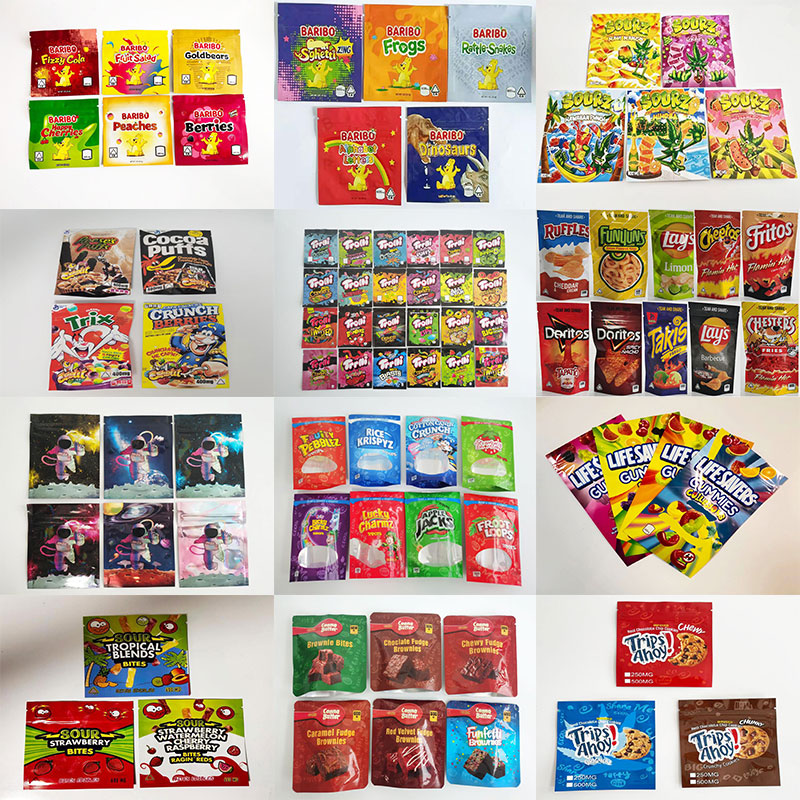 Empty Edibles Packaging Bag Candy Gummy Cook Cereal Bar Chewy Cubes Infused gummies Chips edible Mylar Bags Packing
Empty Edibles Packaging Bag Candy Gummy Cook Cereal Bar Chewy Cubes Infused gummies Chips edible Mylar Bags Packing