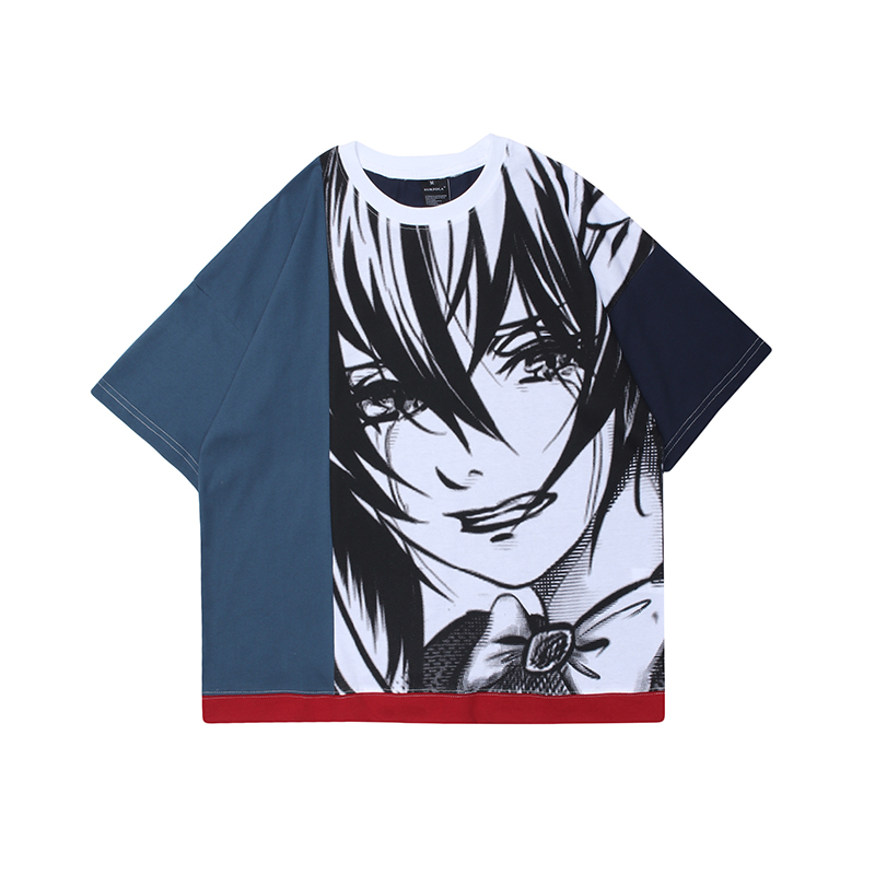 2021 Summer New Harajuku Animation Print Short-sleeved T-shirt Male Crew Neck Color Block Oversize Tshirts Loose Casual Couple Tees Zfy2, Blue
2021 Summer New Harajuku Animation Print Short-sleeved T-shirt Male Crew Neck Color Block Oversize Tshirts Loose Casual Couple Tees Zfy2, Blue