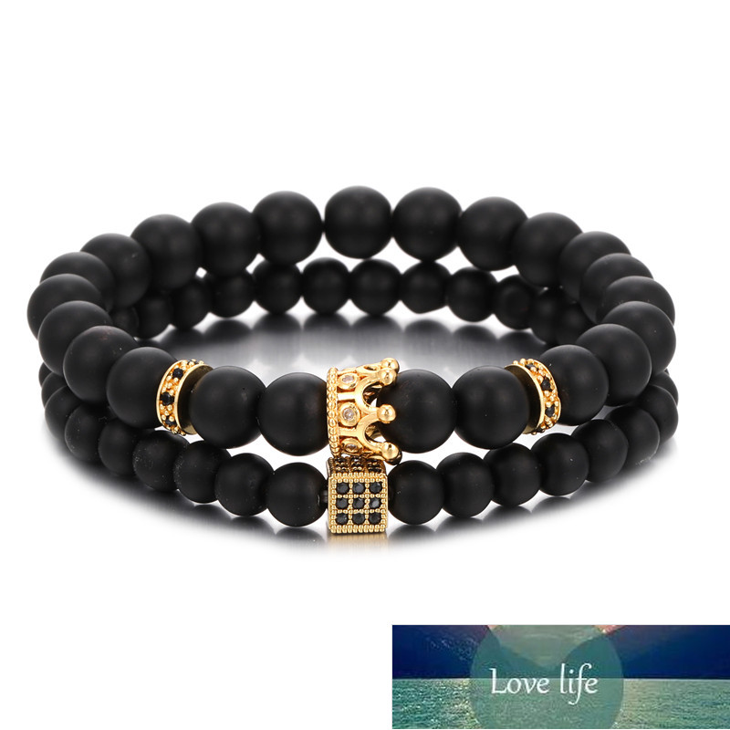 2pcs/Set CZ Cube Crown Men Couple Bracelet Fashion Handmade 8/6MM Stone Bead Bracelet Sets For Men Jewelry Gift Pulsera Hombre
2pcs/Set CZ Cube Crown Men Couple Bracelet Fashion Handmade 8/6MM Stone Bead Bracelet Sets For Men Jewelry Gift Pulsera Hombre