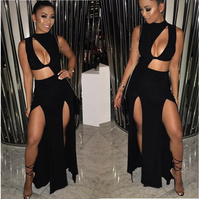 bandage bodycon slim sleeveless womens dresses solid color high split fashion evening party pencil long dress, Black;gray
bandage bodycon slim sleeveless womens dresses solid color high split fashion evening party pencil long dress, Black;gray