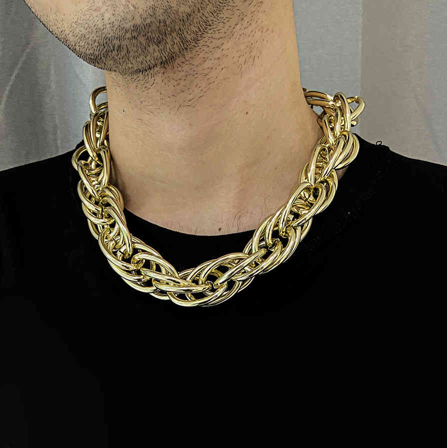 Gothic Twisted Chain Neckalce for Women Gold Color Exaggerated Thicken Chunky Men Choker Necklace Hip-Hop Boys CooL Neck Collar
Gothic Twisted Chain Neckalce for Women Gold Color Exaggerated Thicken Chunky Men Choker Necklace Hip-Hop Boys CooL Neck Collar