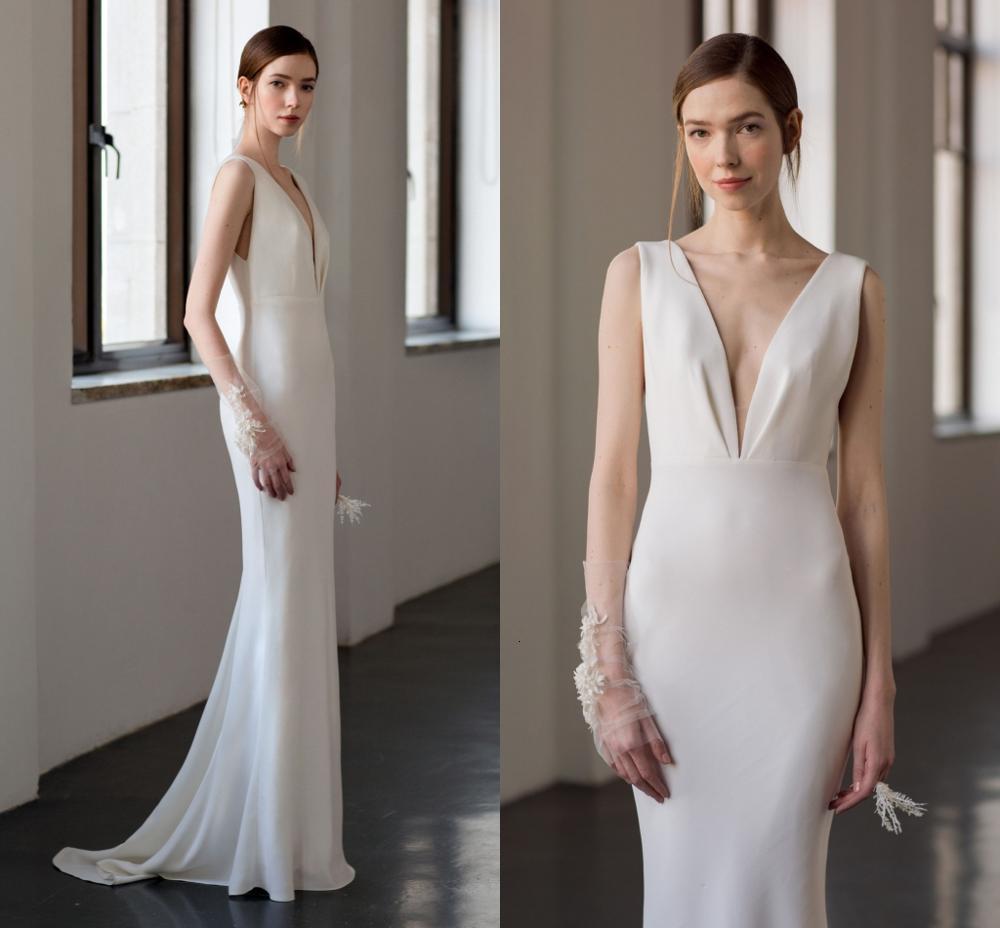 2021 New Elegant Backless Es Vestido De Novia Satin White Sleeveless Bridal Gowns Floor Length Wedding Gown Tuoi, Ivory
2021 New Elegant Backless Es Vestido De Novia Satin White Sleeveless Bridal Gowns Floor Length Wedding Gown Tuoi, Ivory