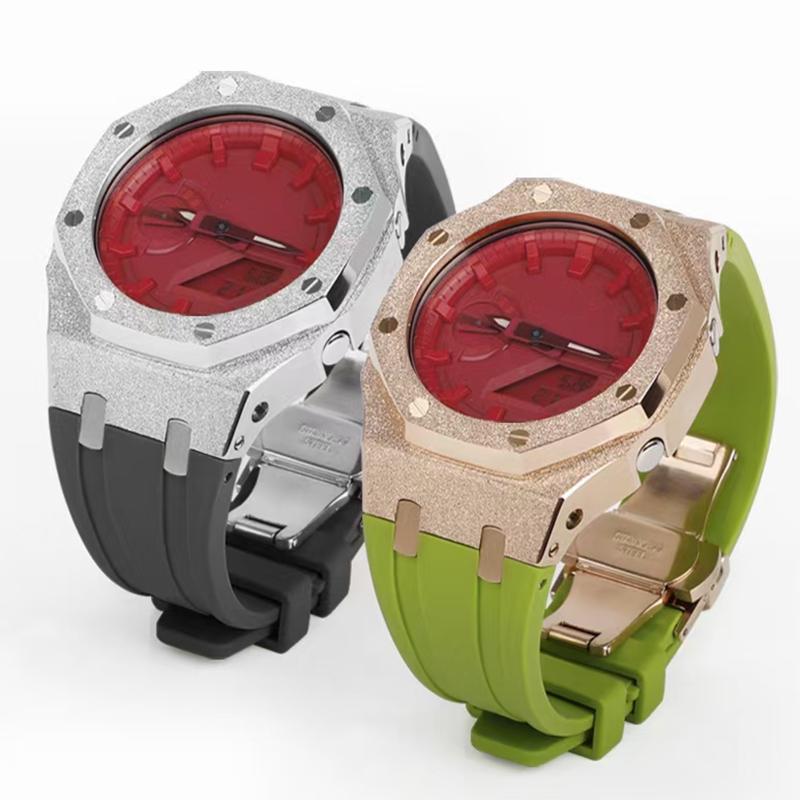 Watch Bands 3rd Modification Accessories GA2100 316 Stainless Steel Bezel Rubber Strap Watchband Adapter Fluorine Gen3 GA-2110
Watch Bands 3rd Modification Accessories GA2100 316 Stainless Steel Bezel Rubber Strap Watchband Adapter Fluorine Gen3 GA-2110