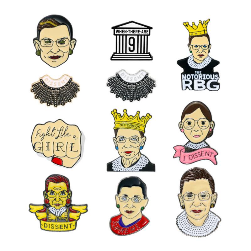 Pins, Brooches Varied RBG Dissent Enamel Brooch Pins Badge Lapel Alloy Metal Fashion Jewelry For Interesting Ma'am Gift, Gray
Pins, Brooches Varied RBG Dissent Enamel Brooch Pins Badge Lapel Alloy Metal Fashion Jewelry For Interesting Ma'am Gift, Gray