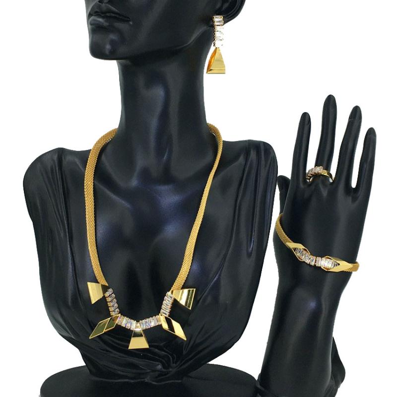 Earrings & Necklace Mejewelry African Jewelry Charm Dubai Gold Sets For Women Wedding Bridal Jewellery FHK12261, As pic
Earrings & Necklace Mejewelry African Jewelry Charm Dubai Gold Sets For Women Wedding Bridal Jewellery FHK12261, As pic