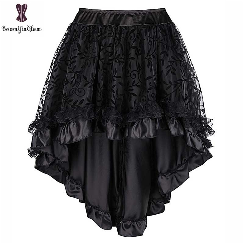 Steampunk Vintage Corset Skirt Plus Size 6XL Black Coffee Back Zipper Closure Satin Lace Overlay Gothic Asymmetrical Skirts 210708
Steampunk Vintage Corset Skirt Plus Size 6XL Black Coffee Back Zipper Closure Satin Lace Overlay Gothic Asymmetrical Skirts 210708