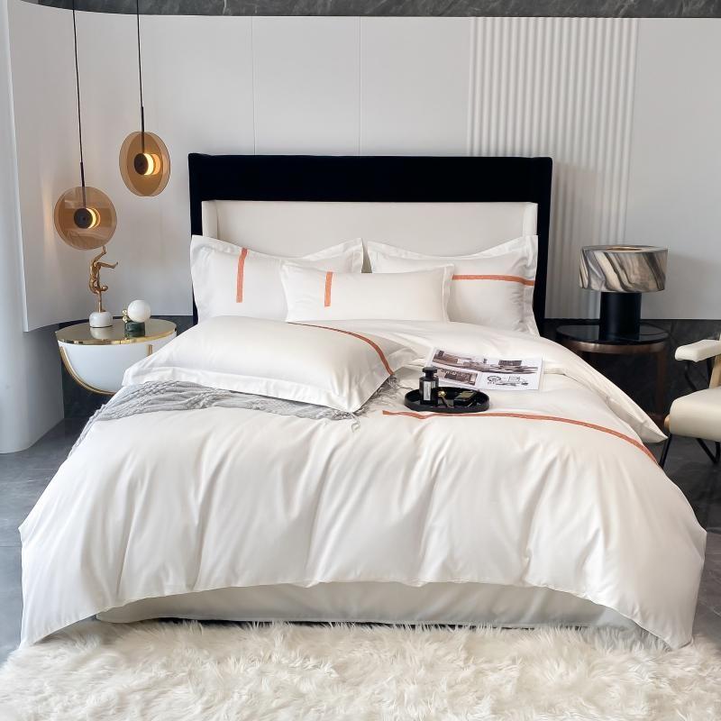 Bedding Sets 100% Egyptian Cotton Sateen Silky 800TC Simple Line Embroidery Ultra Soft Set Bed Sheet Pillow Shams Closure White Gray, Color 1
Bedding Sets 100% Egyptian Cotton Sateen Silky 800TC Simple Line Embroidery Ultra Soft Set Bed Sheet Pillow Shams Closure White Gray, Color 1