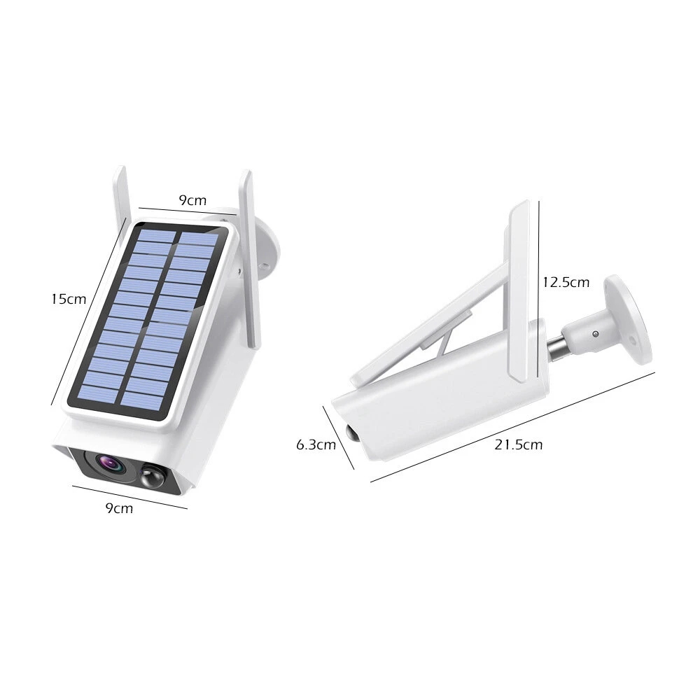 Wireless Battery Solar Surveillance Camera Waterproof Outdoor PTZ Remote Control Low Power Infrared Night Vision