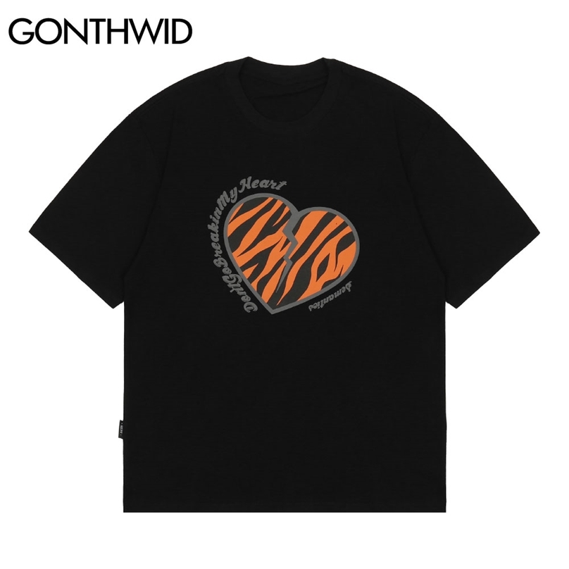 Tees Tops Cotton Men Summer Hip Hop Creative Heart Print Short Sleeve T-Shirts Streetwear Casual Harajuku Tshirts 210602, Black
Tees Tops Cotton Men Summer Hip Hop Creative Heart Print Short Sleeve T-Shirts Streetwear Casual Harajuku Tshirts 210602, Black