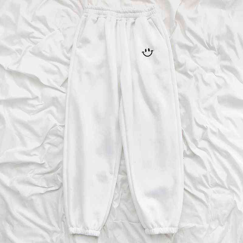 Spring Autumn Sweatpants Women Unisex Gray Wide Leg Sweat Pants Men Custom Swearshirt Pents Casual Loose Baggy 211115