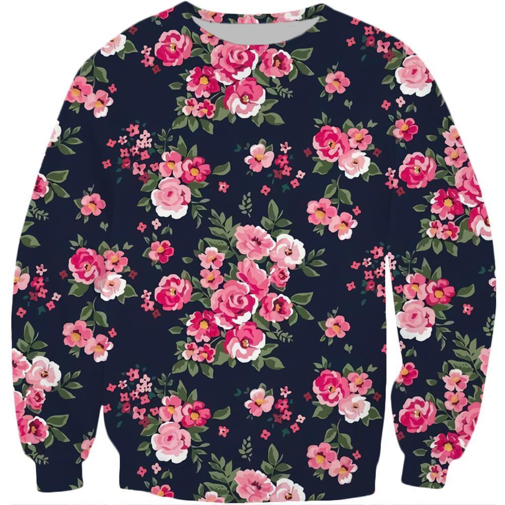 Beautiful rose / peony flower 3D All Over Printed Sweatshirt Men/Women Harajuku floral Long sleeve sweatshirt Casual Pullover 201020
