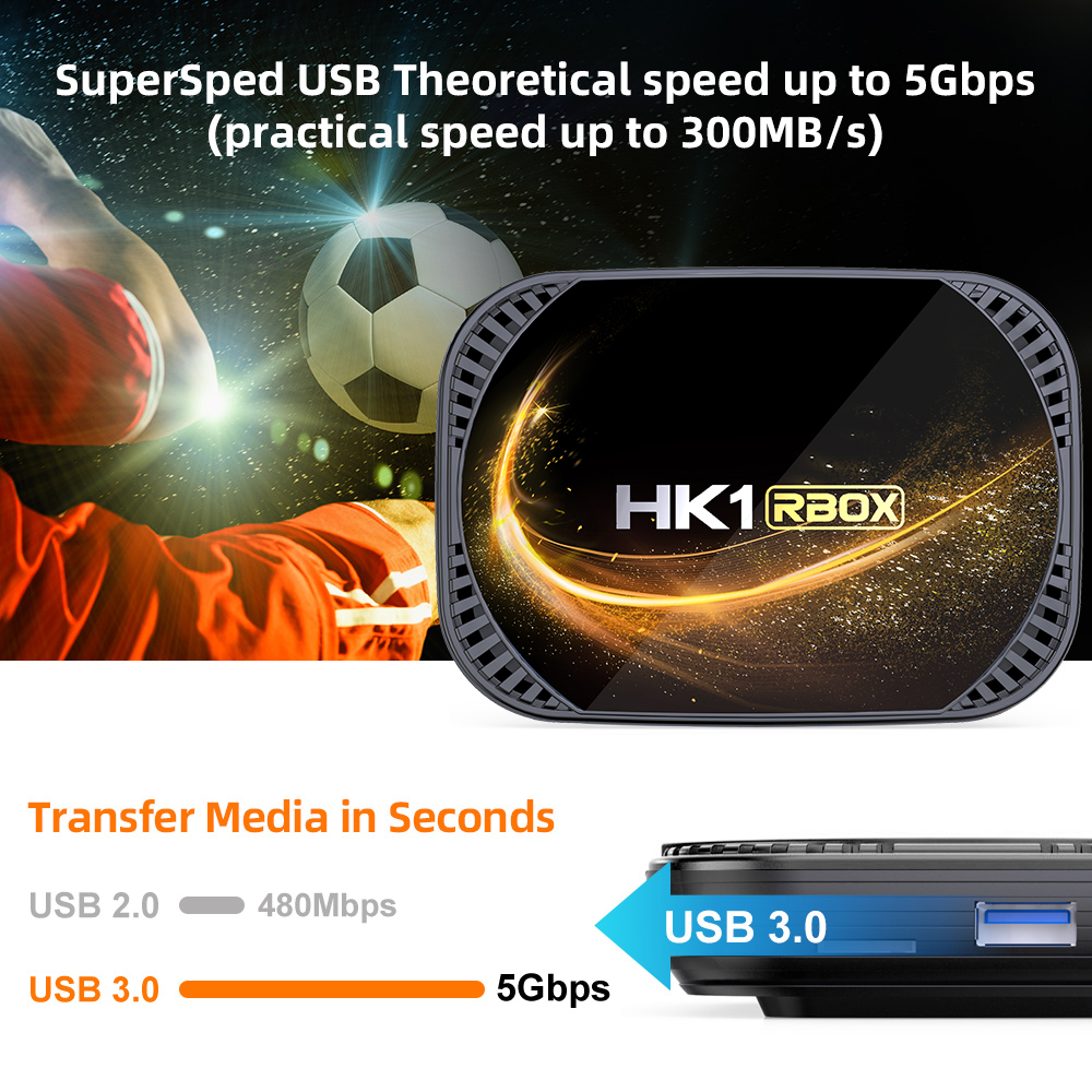 HK1 RBOX X4S TV BOX Amlogic S905X4 Android 11.0 Dual Wifi Support 4K 60fps Google Voice Assistant Youtube Media Player 2GB 4GB 32GB