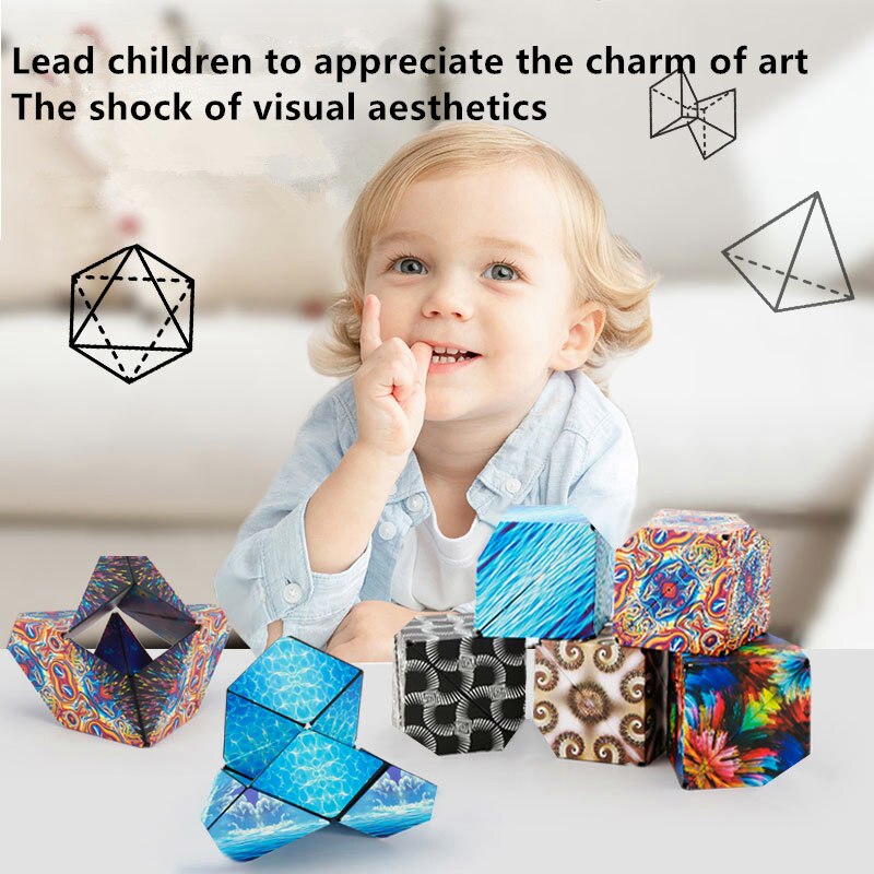 3D magnetic three-dimensional magic cube, decompression toys TIK TOK Popular goods