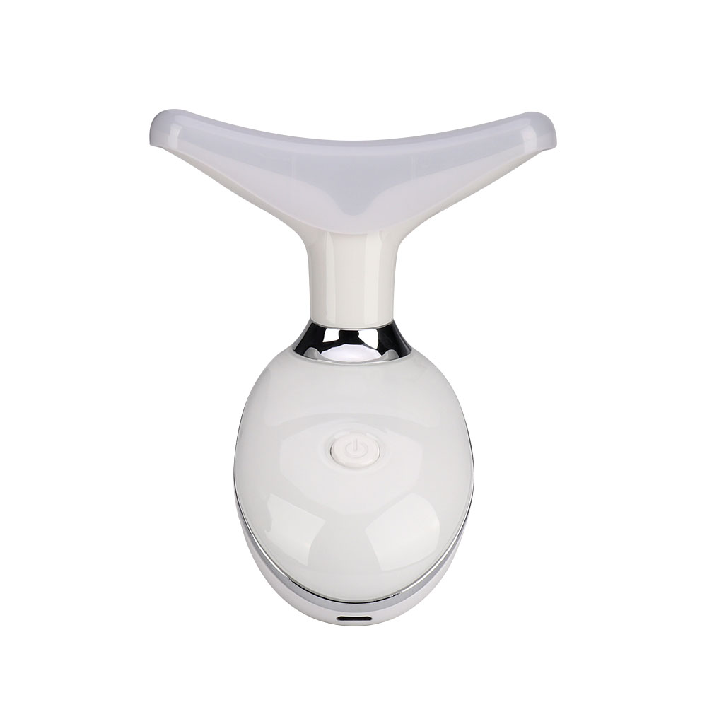 LED Photon Therapy Neck Face Lifting Massager Electric Ion Sonic Vibration Heating Skin Facial Tighten Wrinkle Remover Beauty