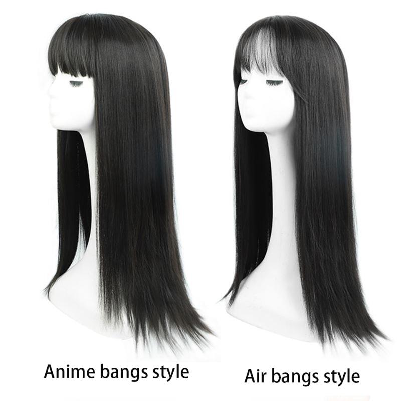 Synthetic Wigs HOUYAN Wig Female Long Straight Hair Women Anime Bangs Black Party Daily Air
