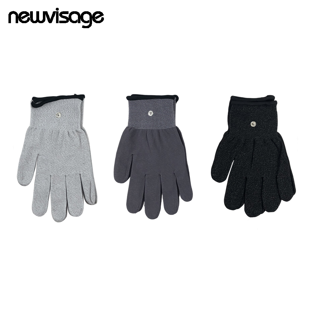 10 pairs EMS Glove Silver Electricity Conductive Fiber Gloves for TENS Therapy Face Body Massage BIO Micro Current Stimulation P