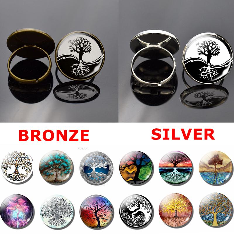Cluster Rings Tree Of Life Metal Ring Glass Dome Jewelry Accessories Fashion Ladies Gifts For Friends
Cluster Rings Tree Of Life Metal Ring Glass Dome Jewelry Accessories Fashion Ladies Gifts For Friends