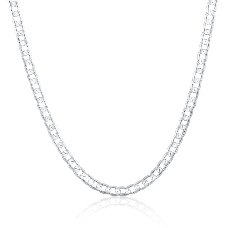 Chains Fashion 925 Sterling Silver Necklace Sideways Men039s Women039s Jewelry Multisize 6MM16180390392003905298418